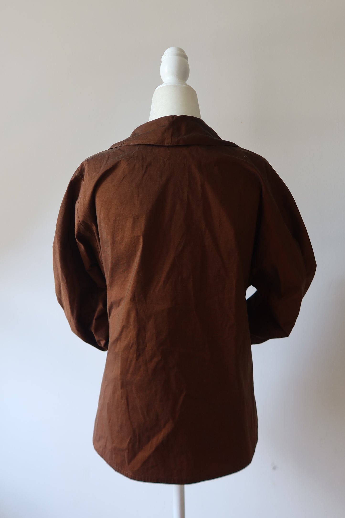 Brown Chambray Zip Up