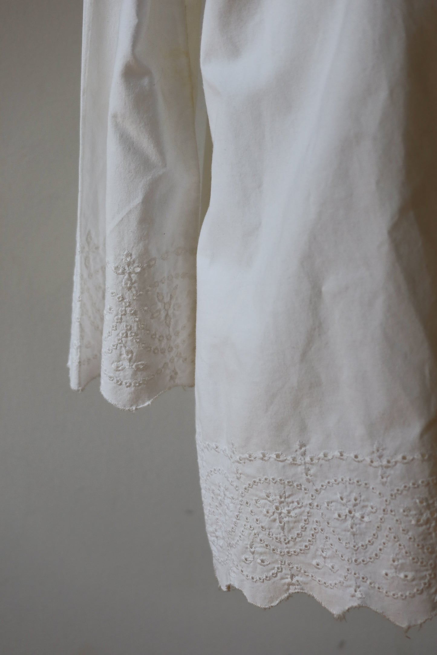 White Doily Trim Button Down