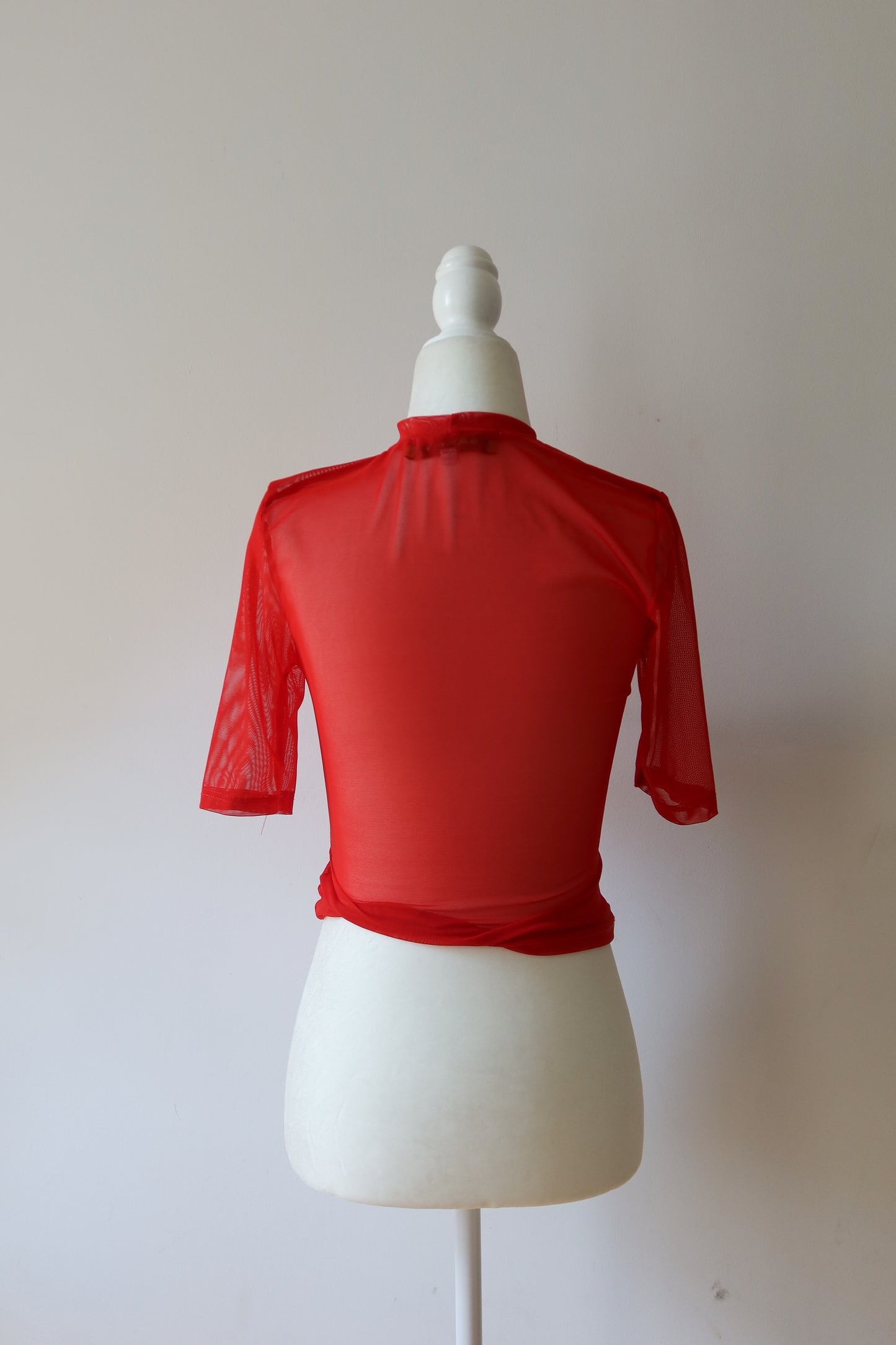 Port of Spain Red Mesh Top