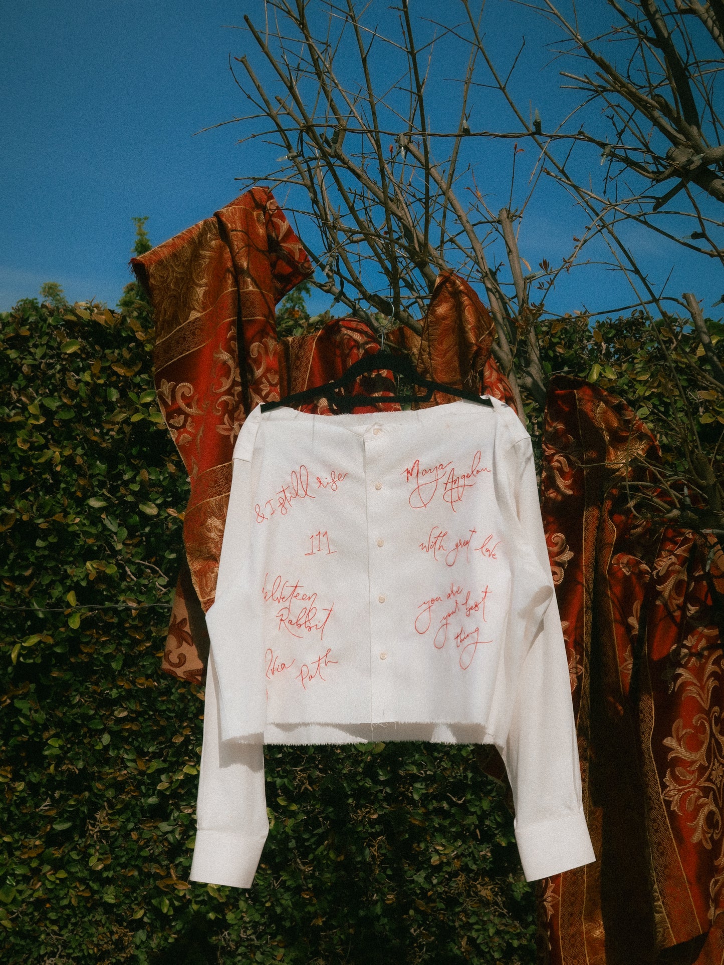 Custom Tattoo Embroidery Shirt - White