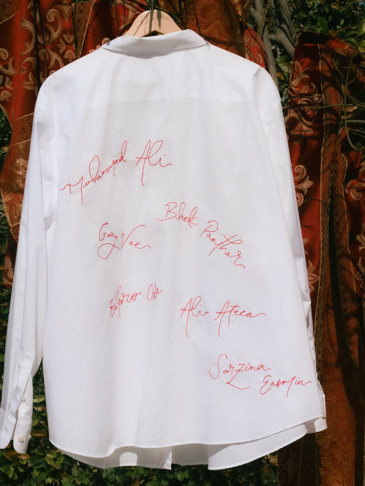 Custom Tattoo Embroidery Shirt - White