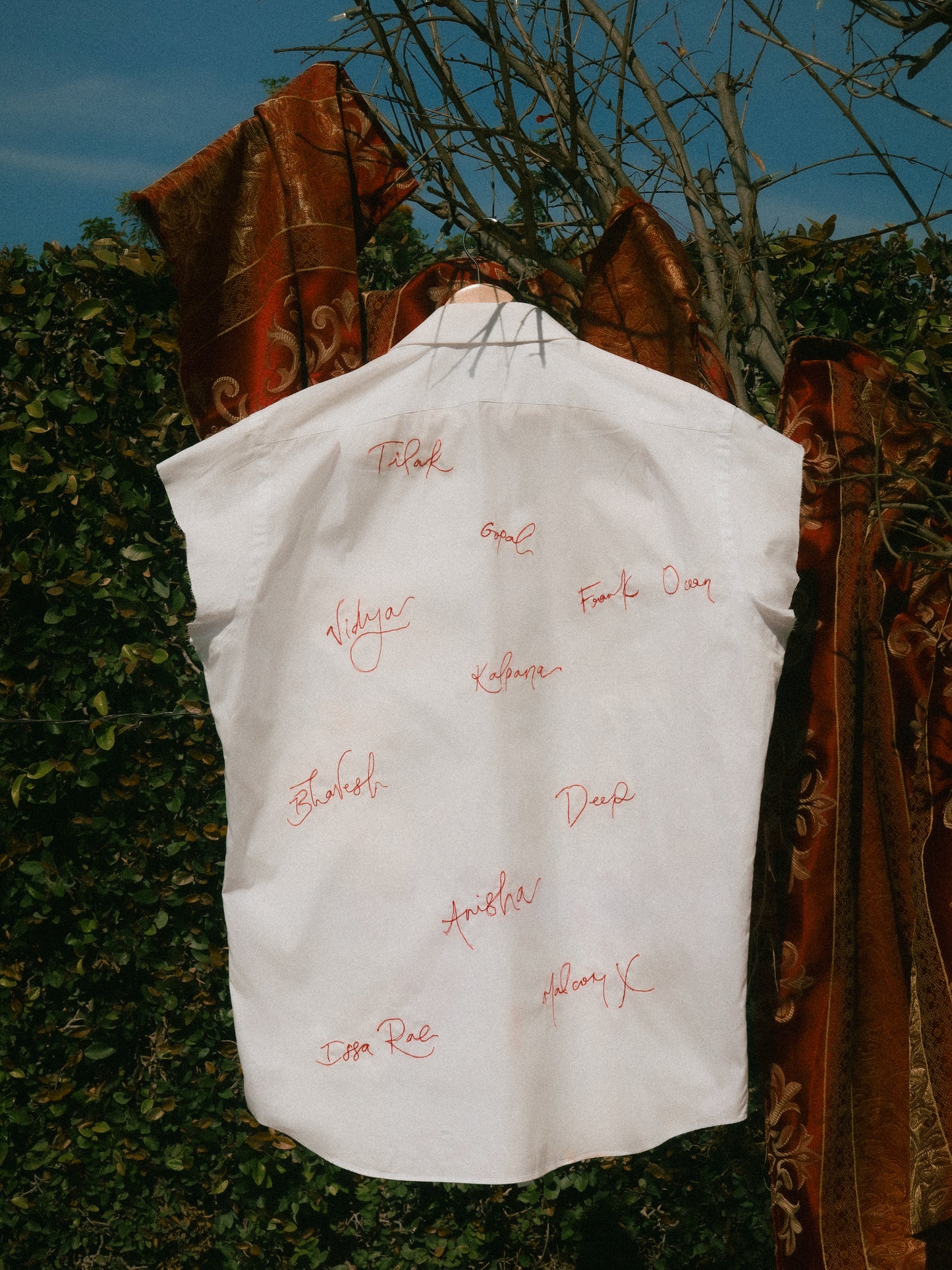 Custom Tattoo Embroidery Shirt - White