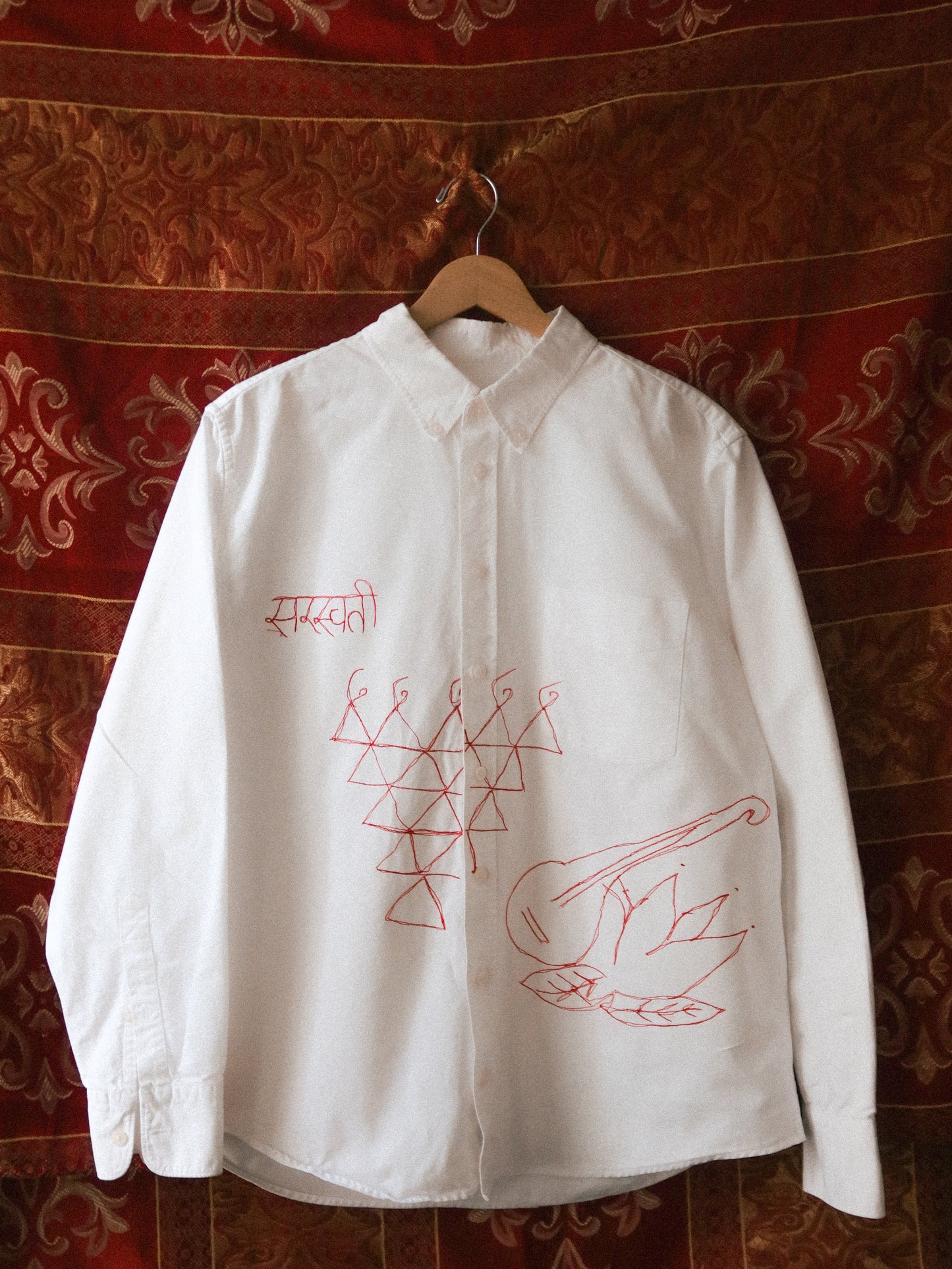 The Saraswati Shirt - Ilustration Embroidery