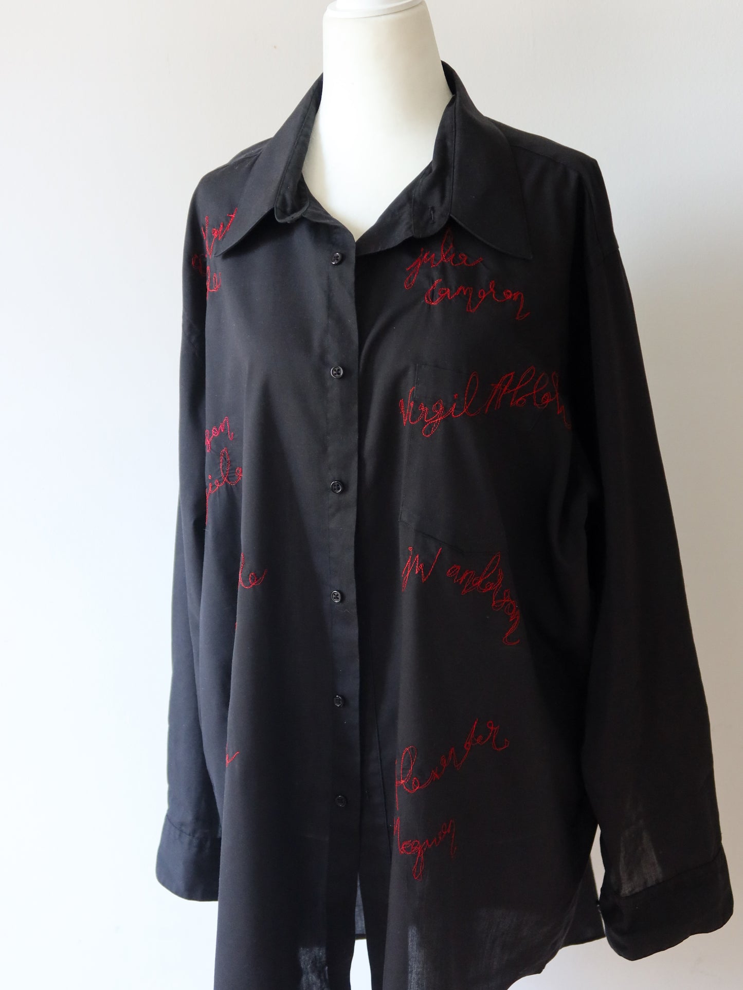 Custom Tattoo Embroidery Shirt - Black