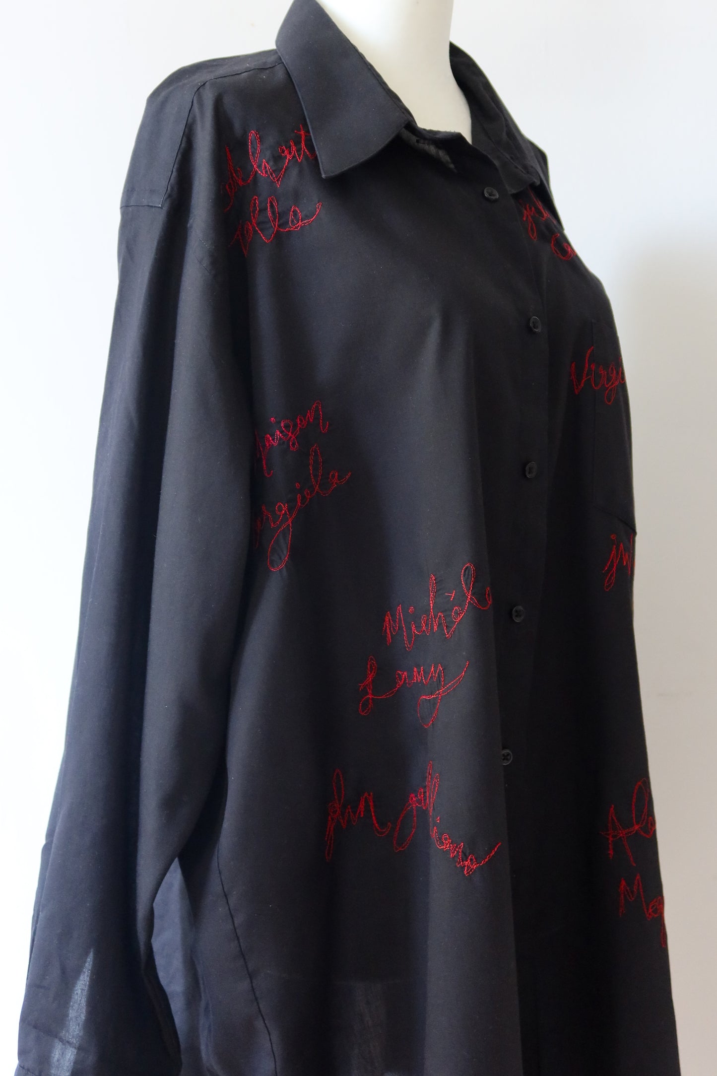 Custom Tattoo Embroidery Shirt - Black