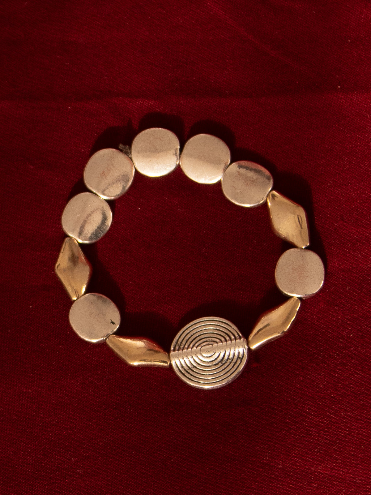 spiral bracelet - mixed metal