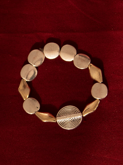 spiral bracelet - mixed metal